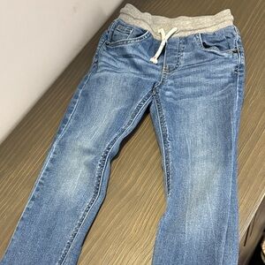 Cat & Jack Denim Pants with Gray Waistband